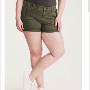 ✨ Khaki / Greenish denim shorts